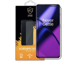 MobyDefend Screenprotector - Geschikt voor OnePlus 11 - Screensaver Met Zwarte Randen - Gehard Glas