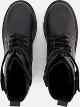 Vingino Evi Xhi Veterboots zwart Leer - Maat 37