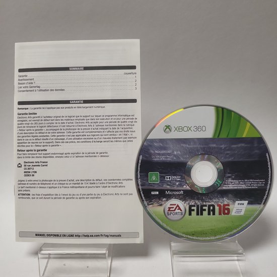 Jeu Xbox 360 – FIFA 16 – Bon état – Complet Avec Boîtier Et Notice