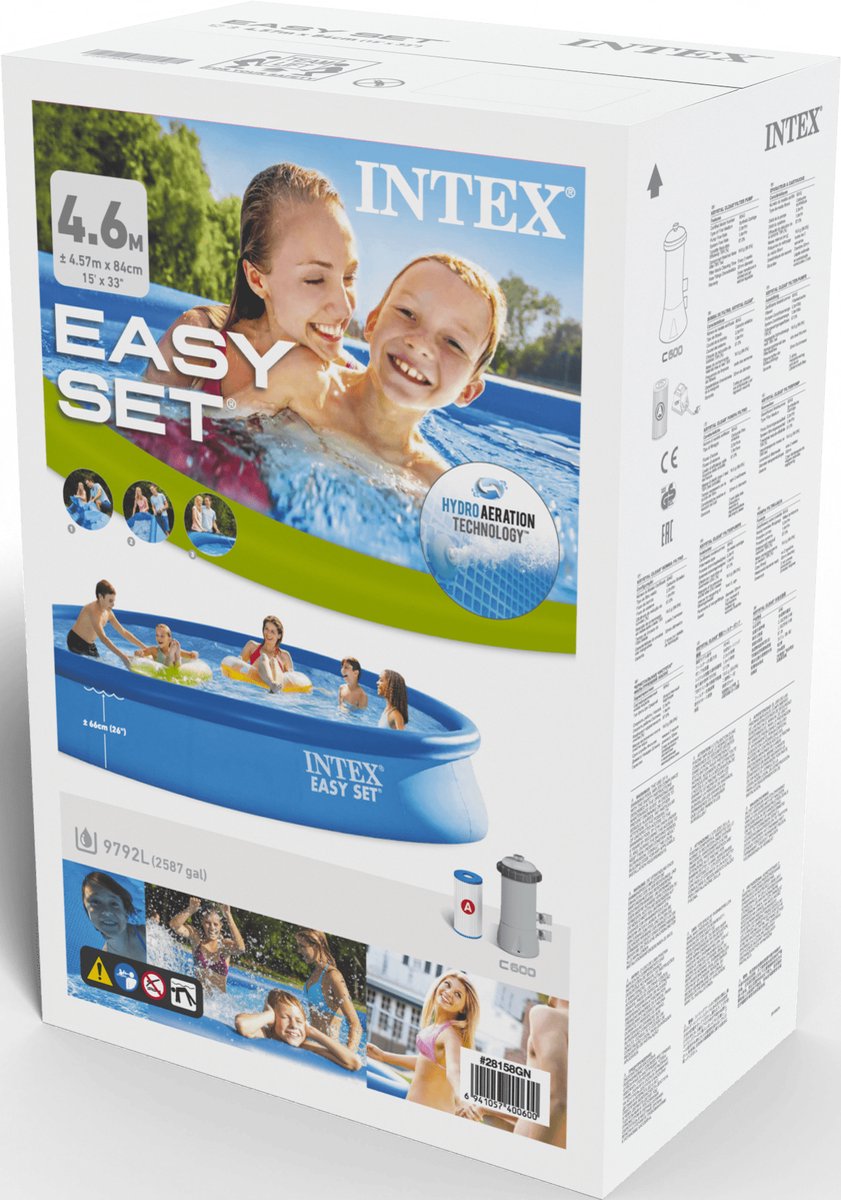 Intex Easy Set Pool Set - Ø 457 x 84 cm met filterpomp