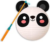 LUQ - Panda - Lampion - Sint Maarten - Lampionstokje - Met Lichtje - Dieren - TrekLampion - Papier - Kind - 1 Stuk