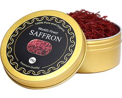100% Pure Saffraan 15 gram | Gecertificeerd | Premium Klasse 1 | Grote verpakking