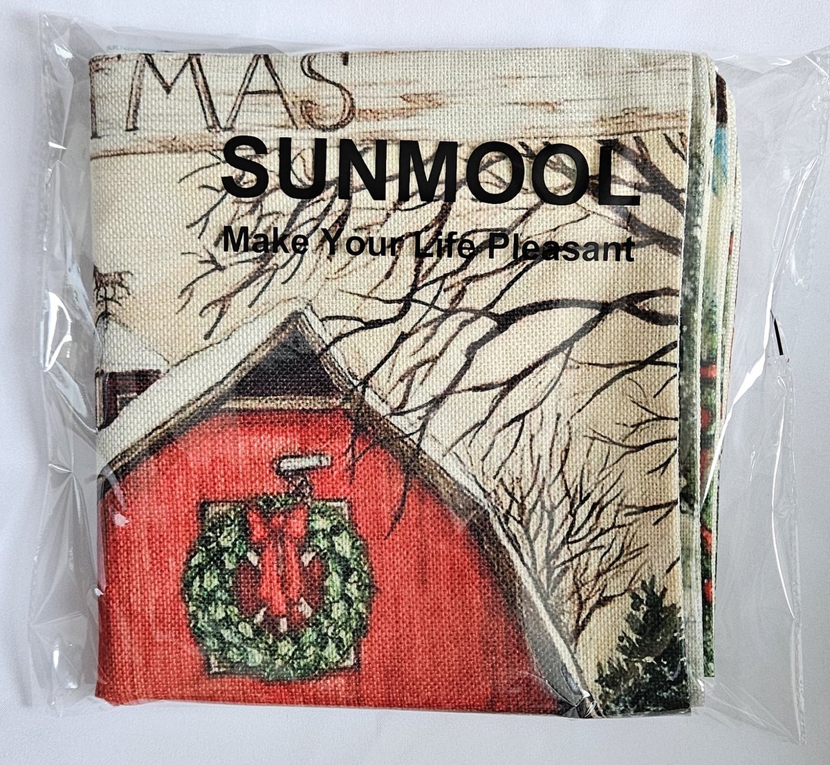 SUNMOOL Kerst Kussenhoes - Kussenhoes - Pillow cover - 45 x 45cm - Type D - 4Stuks – foto 2