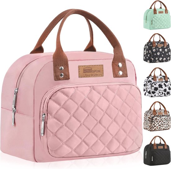 Foto: Ge soleerde lunchtas voor volwassenen grote capaciteit perfect voor werk en school roze