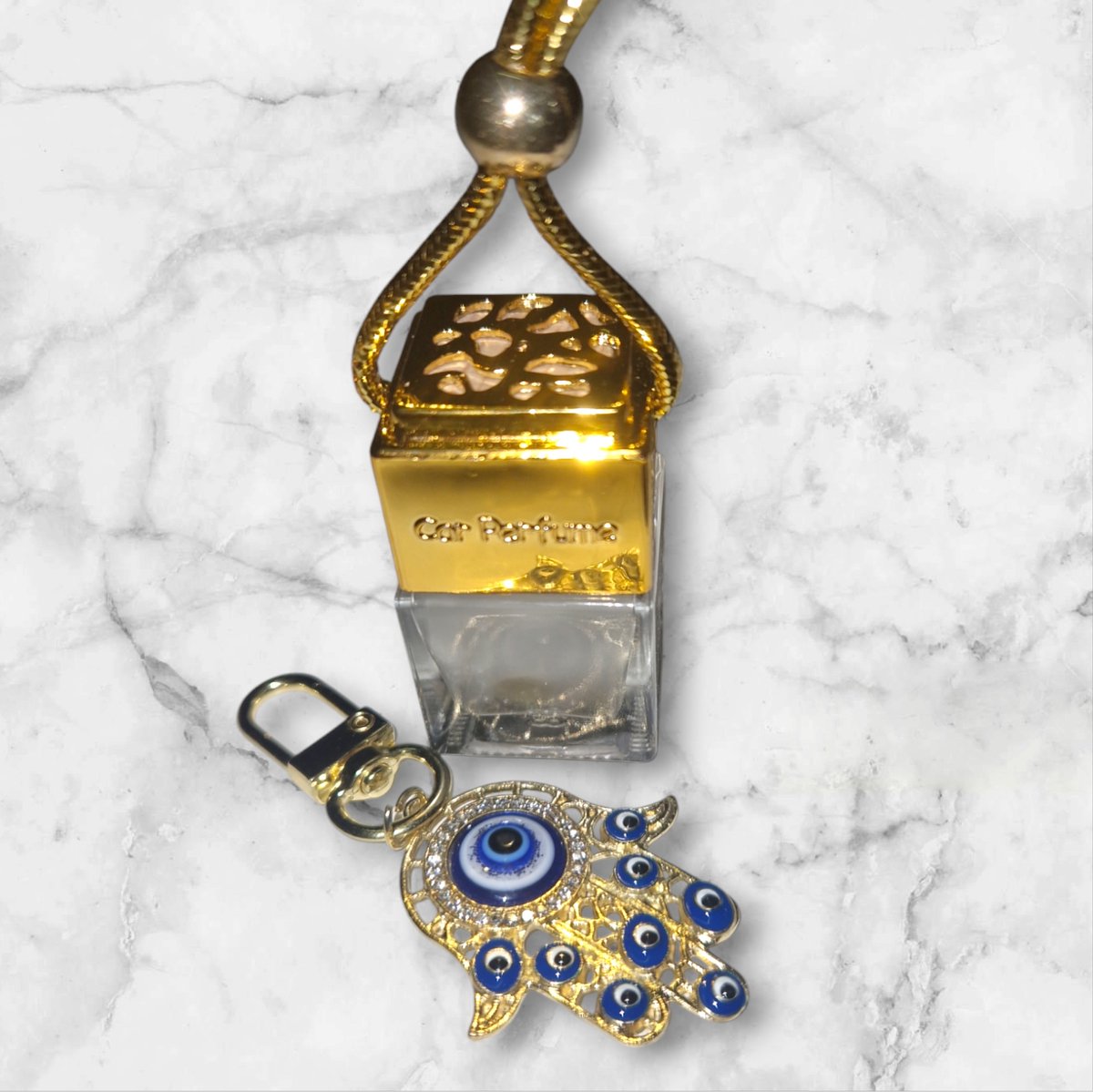 Goedkoopste Autoparfum Lucky Charm | met geluksbrenger | 8ml | Evil Eye | Nazar Boncuk | Serenity Scent | Geïnspireerd door Traditional Hammam Ritual Overseas | Auto parfum | Autogeur | Autogeurtje | Luchtverfisser | Giftset | Verjaardagscadeau | Sleutelhanger