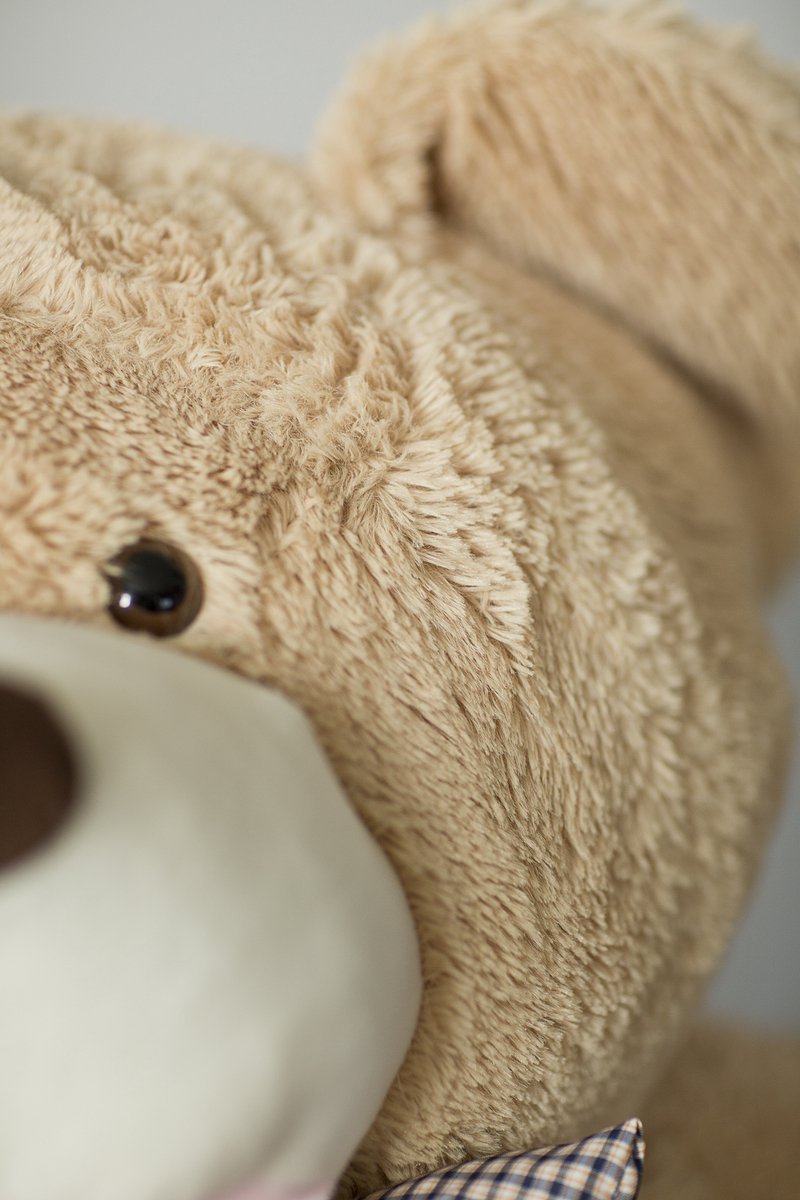 Knuffelbeer - Teddybeer - XXL 160 cm - Knuffel - Knuffel beer - Teddy beer - Teddybeer XXL - Super groot - Valentijn - Cadeautje voor haar - Grote Knuffelbeer - Mega Teddy Beige - Gomoor — afbeelding 5