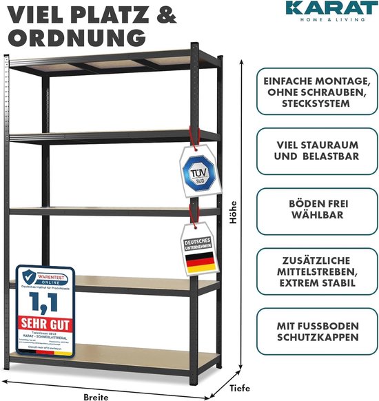 Galvaniseerde stellingkast - Verstelbare planken - GEKO