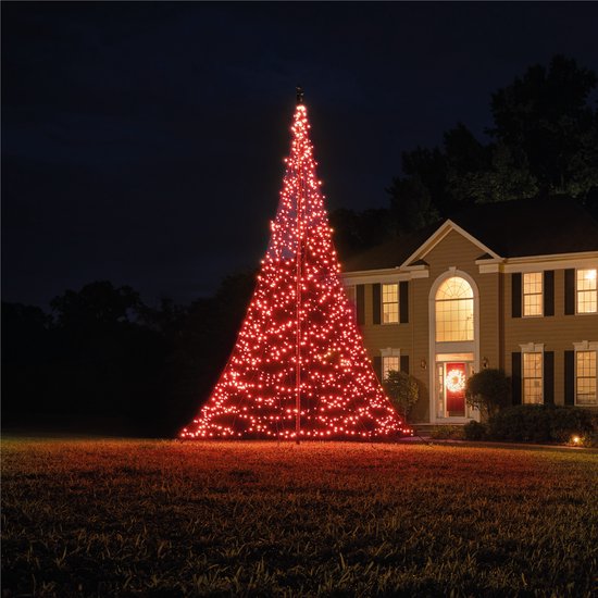 Foto: Fairybell smart magic led buiten kerstboom voor in de vlaggenmast 6 meter 1152 leds bedienbaar met app