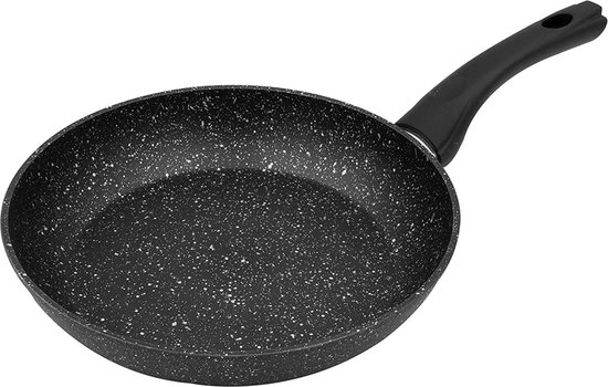 EliteHoff Inductiepan van roestvrij staal, 24 cm, honingraatpatroon, anti-aanbakpan, universele pan voor alle fornuizen, oven- en vaatwasserbestendig (E-7547