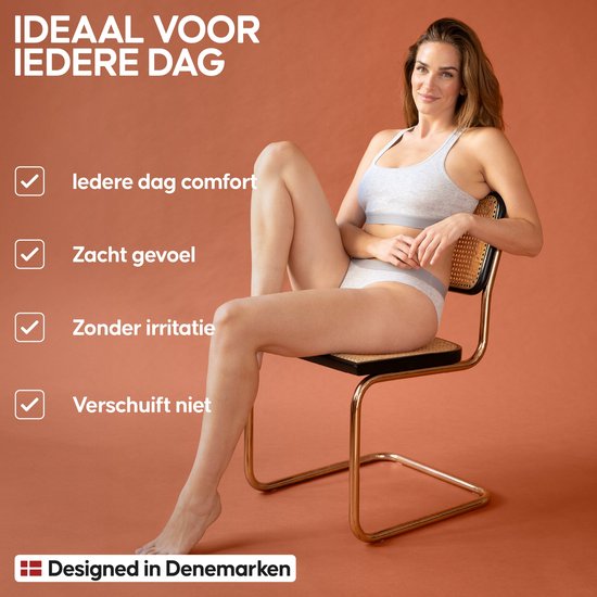 DANISH ENDURANCE Culottes en Katoen Bio - Sans Coutures - Taille Élastique - pour Femme - Paquet de 6 - Multicolore - M