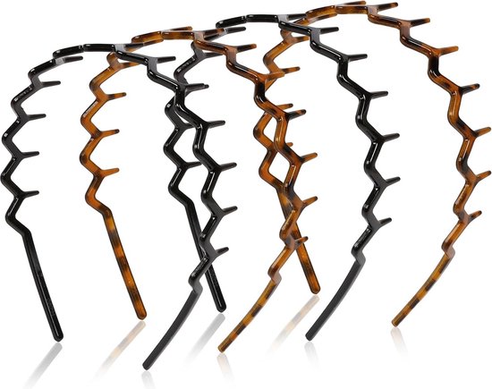 Set Van 4 Dameshoofdbanden - Haaraccessoires - Dames Haarbanden - Hoofdbanden - Diadeem - Zig Zag - Haarband Voor Mannen En Vrouwen - Geschikt Voor Hardlopen, Sport En Dagelijks Gebruik - Dans - Yoga - Make-Up Accessoires - Tieners - Sport Haarband