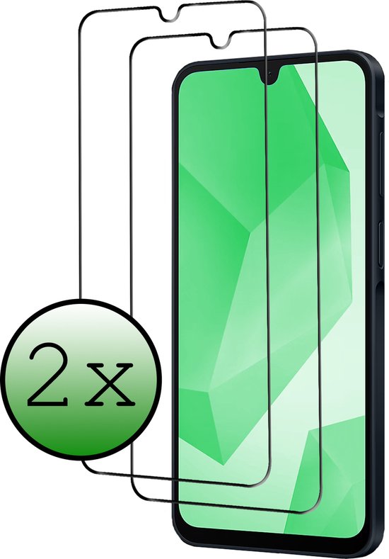 Samsung Galaxy A16 screenprotector 2 stuks full cover gehard glas helder krasbestendig