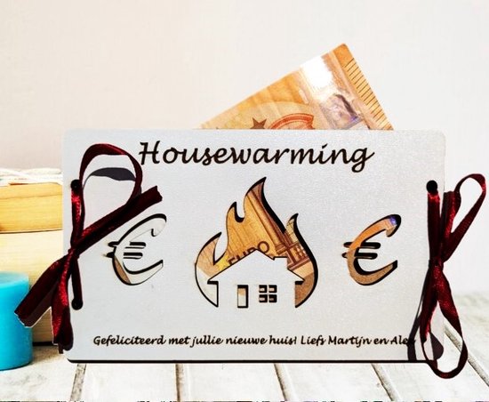 Geld Cadeaukaart Housewarming - Eigen Tekst