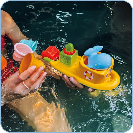 Badspeelgoed - Waterrad bad speelgoed boot + Foam badletters - Badspeeltjes - 2 stuks van Toi-Toys — afbeelding 5