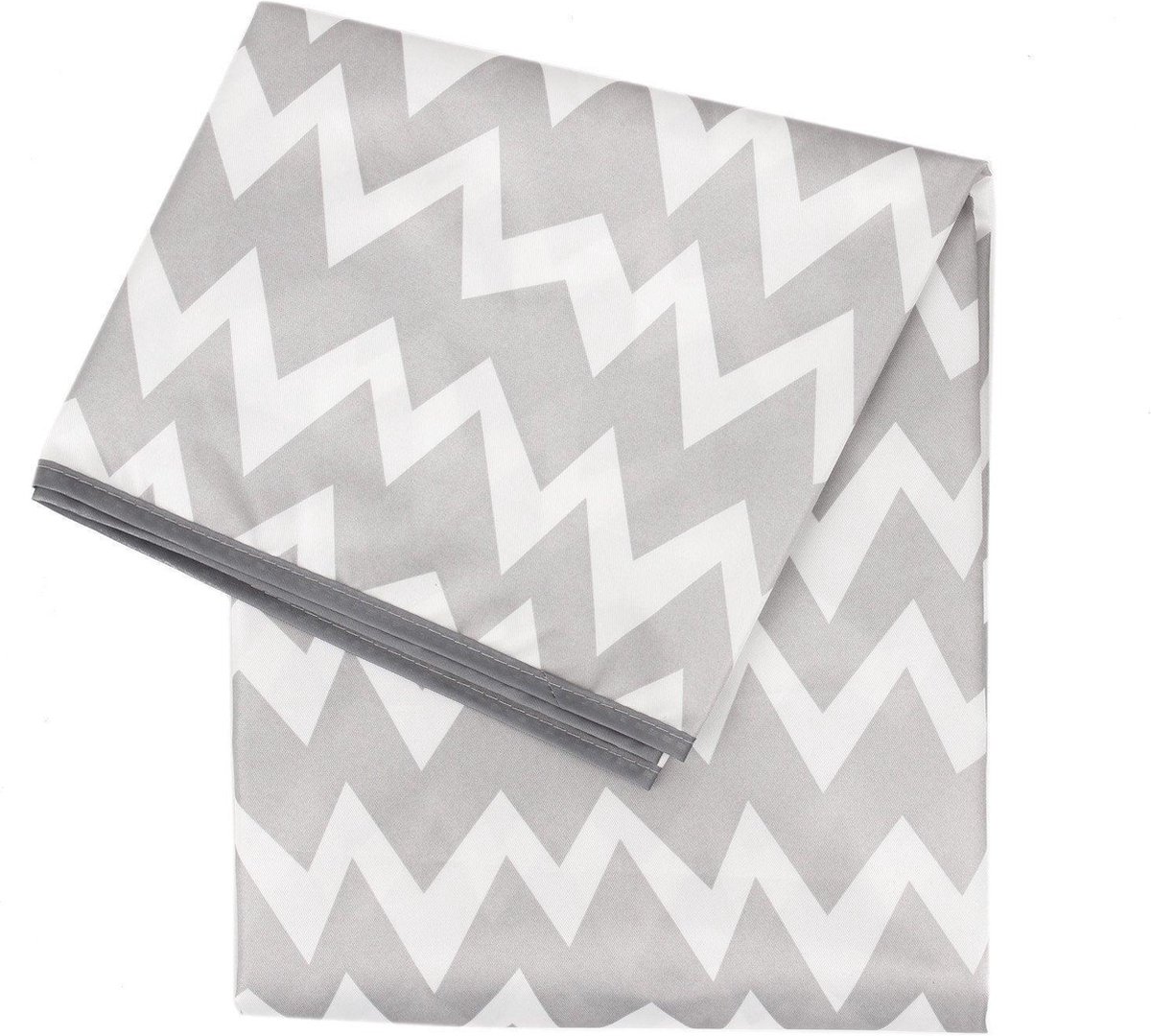 Bumkins Splat Mat Knoeimat - Vloer- en Tafelmat voor Onder de Kinderstoel, bij het Knutselen of als Picknickkleed - Grey Chevron - 107 x 107 cm - Wasbaar en Waterdicht - 100% Polyester met TPU-Coating - BPA-, PVC- en Ftalaatvrij