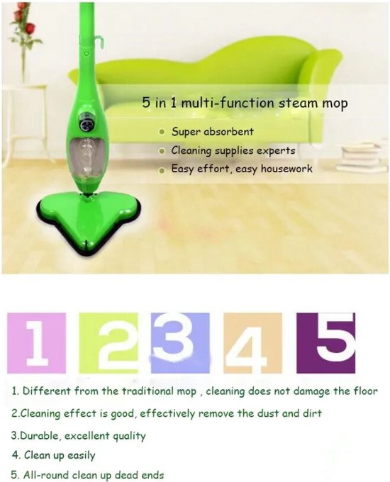 Mop De Curatat Cu Aburi Shark S1000UK, Putere 1050W, Capacitate 375ml Timp De Incalzire 15 Secunde
