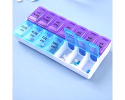CHPN - Pillendoos - Medicijnendoos - Pillenbox - 7 dagen - 2 per dag - 14 vaks - Medicine box - Medicijnen bewaren - Vakantie accessoire - Universeel