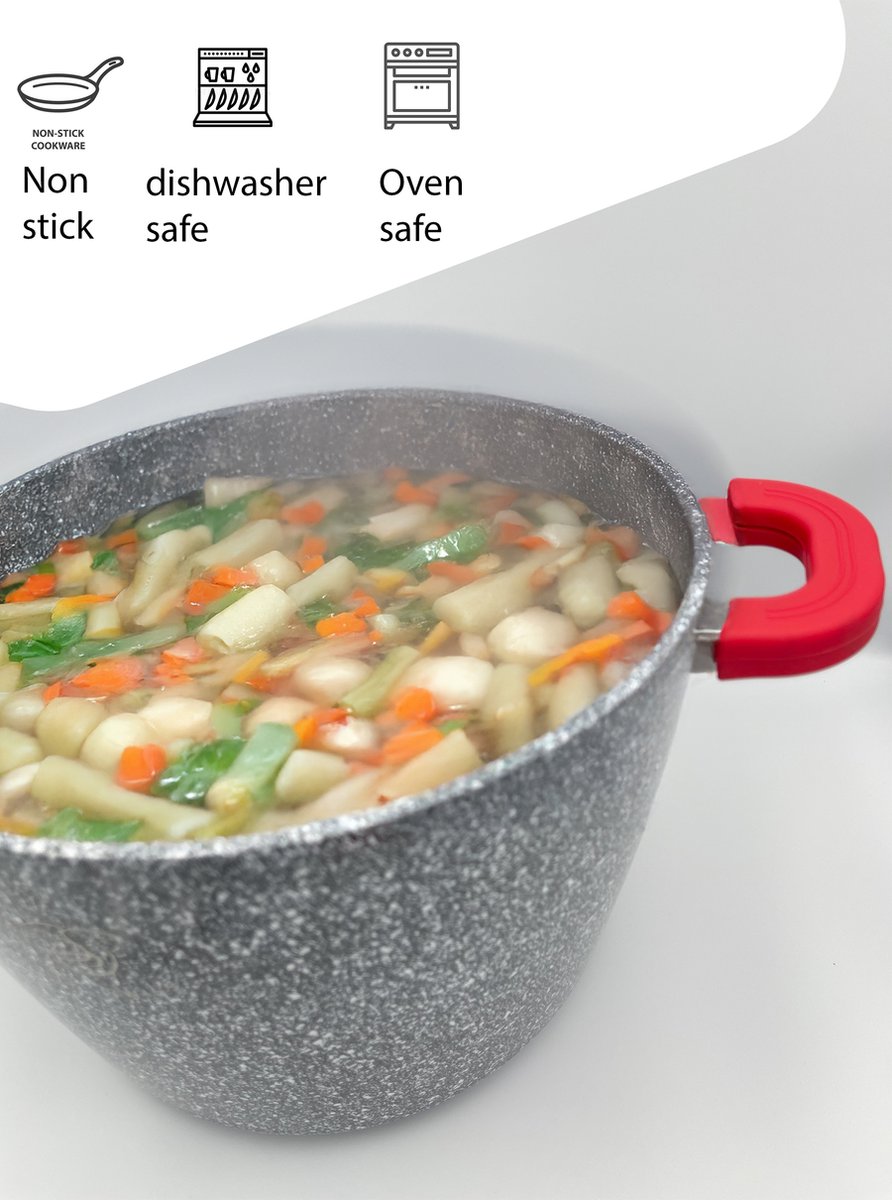 Royal Swiss® Soeppan Inductie 28 cm - Grijs | Duurzame