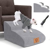 Escalier Pour Petit Chien 2 Marches - Housse Lavable, Antidérapant, Inclinaison Douce Pour Articulations Sensibles - 6