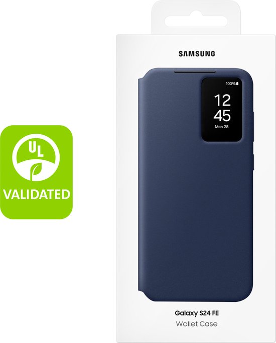 Étui portefeuille Samsung Smart View - Convient pour Samsung Galaxy S24 FE - Blauw