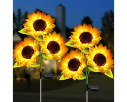 Dailyiled - zonnebloem solar verlichting - tuinverlichting - zonne-energie - 75 cm - bloem - plant