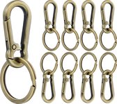 Porte-clés mousqueton 8 pièces