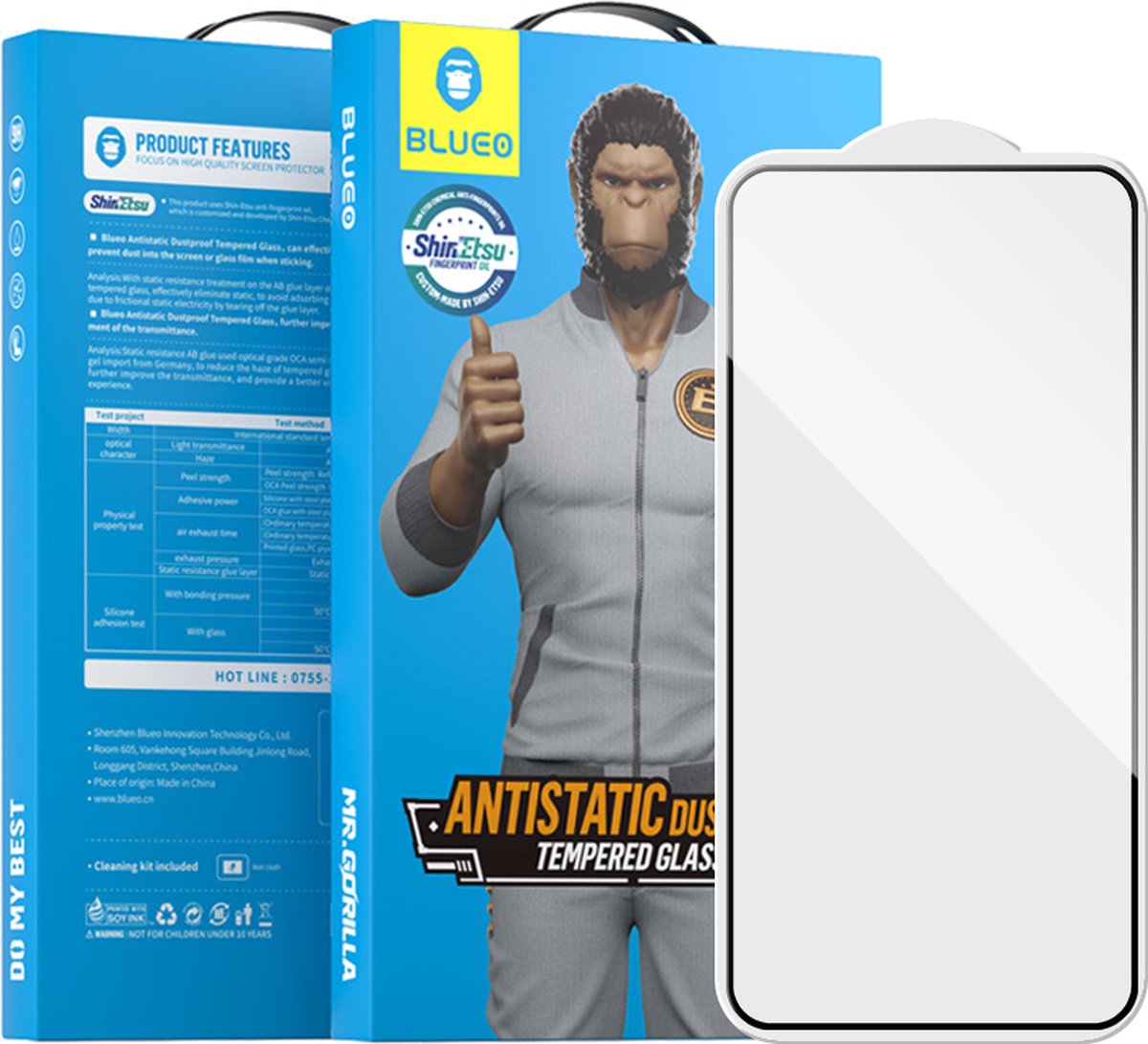 BLUEO Gorilla Glasfolie - Screenprotector Geschikt voor Samsung S24 Plus