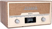 Denver DAB Radio CD Speler - Retro Radio - Bluetooth - 20 voorkeuzezenders - DAB /FM / AUX - MDA525 - Lightwood