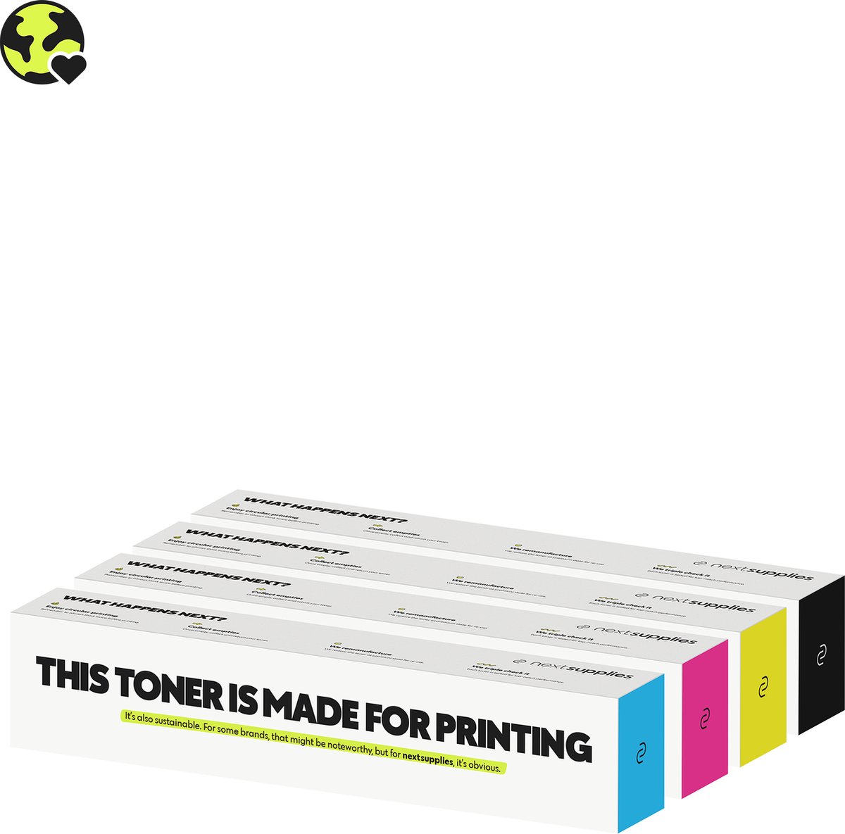 Image of Multipack Kyocera TK-8525 (Zwart/Cyaan/Magenta/Geel). Originele toners, circulair.