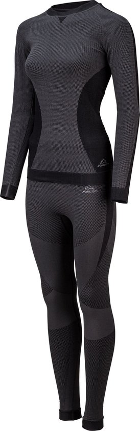 Foto: Falcon thermoshirt falcon dames thermoshirt lange mouw dames zwart