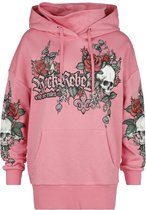 Rock Rebel by EMP Roze lange trui met print en strass details - Dames - L