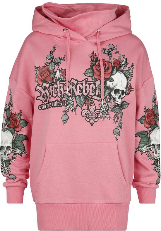 Pull long rose Rock Rebel by EMP avec imprimé et détails strass Femme - L