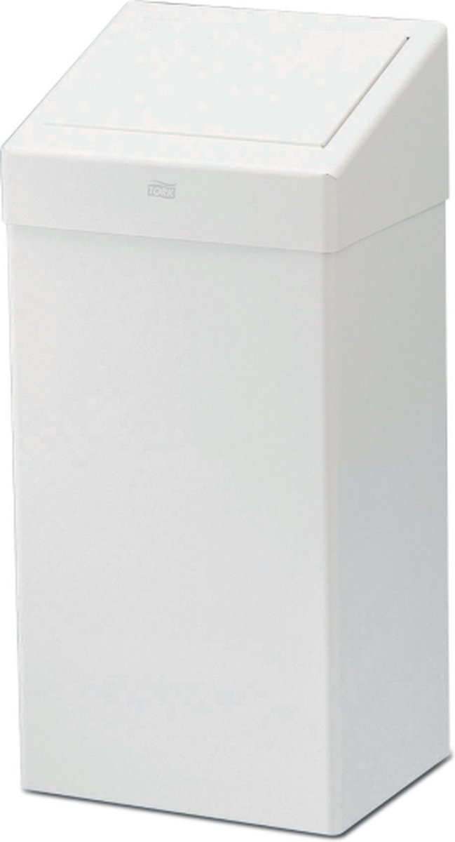 Goedkoopste Tork afvalbak littainer, wit metaal, 50 liter (228000