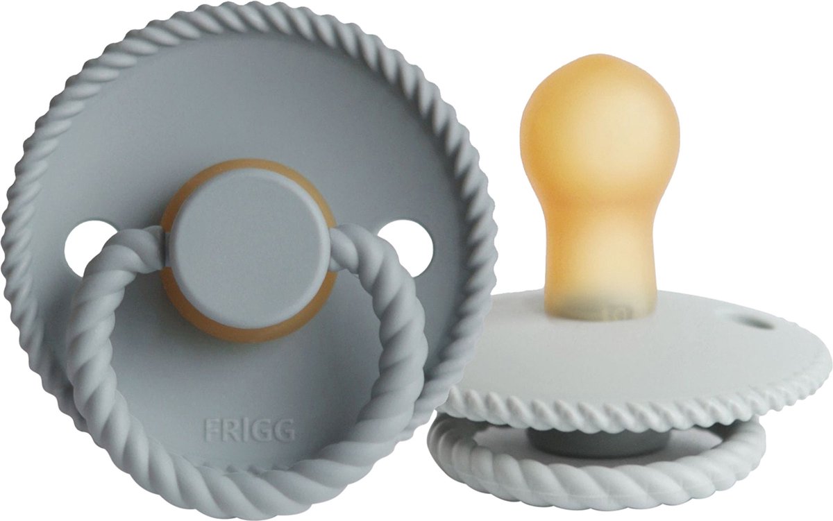 Goedkoopste Frigg Rope Fopspeen - 0-6 mnd (2 stuks) - Fr.Gray/Silver Gray