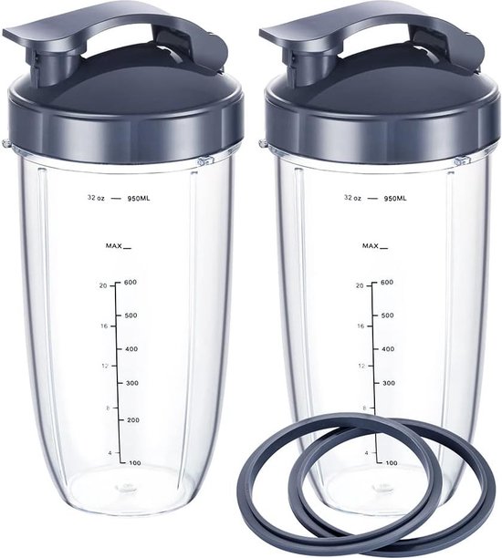 Bol Pour Blender TIMESETL 32 Oz - Compatible Nutribullet 900W/600W, Sans BPA