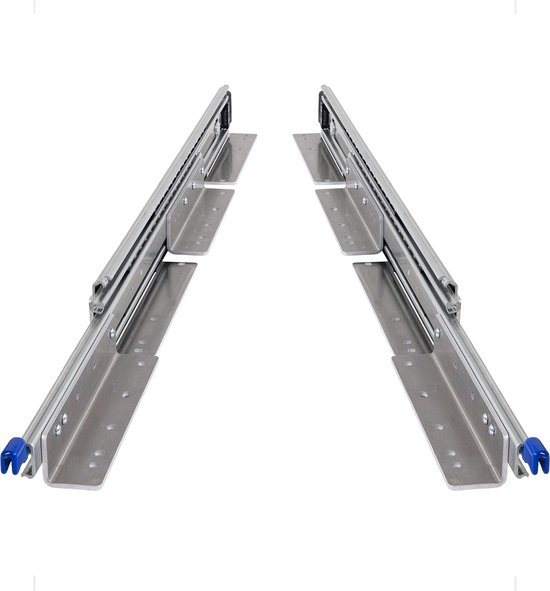 Set 250kg guides de tiroir 1200mm + montage au sol incliné + supports de tiroir 48 pouces avec serrure et entièrement extensible - guide de tiroir lourd et solide avec verrouillage entrée/sortie 120 cm 48"