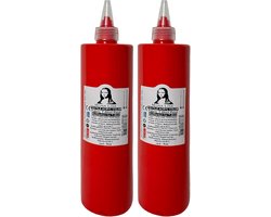 Südor Textielverf 1000 ml, rood.Wasbestendige textielverf voor lichte stoffen. Wasmachinebestendig, wasbestendig. Fixatie door strijken (2 x 500 ml)