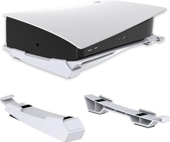 NexiGo PS5 horizontale standaard met koelventilator, [minimalistisch ontwerp], compatibel met Playstation 5 Disc & Digital Editions, ingebouwd LED-licht, extra USB-poort, eenvoudig te installeren