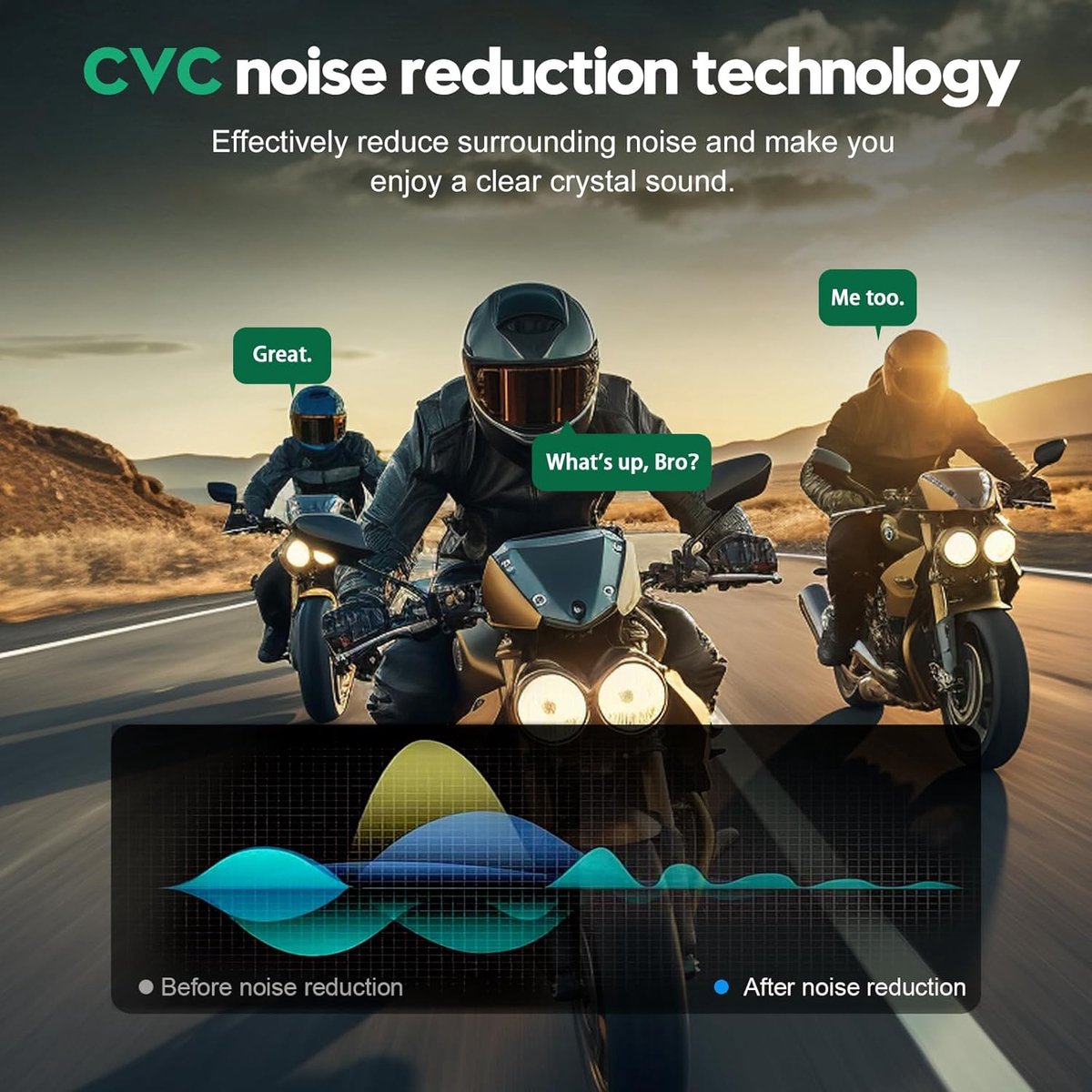EJEAS Q8 Mesh Motorrad Bluetooth Headset, Helm Intercom für bis zu 6