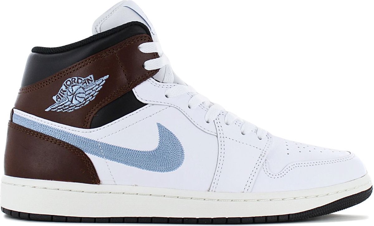 Air Jordan 1 Mid SE - Heren Sneakers Basketbalschoenen Schoenen Leer Wit FQ7831-142 - Maat EU 47 US 12.5