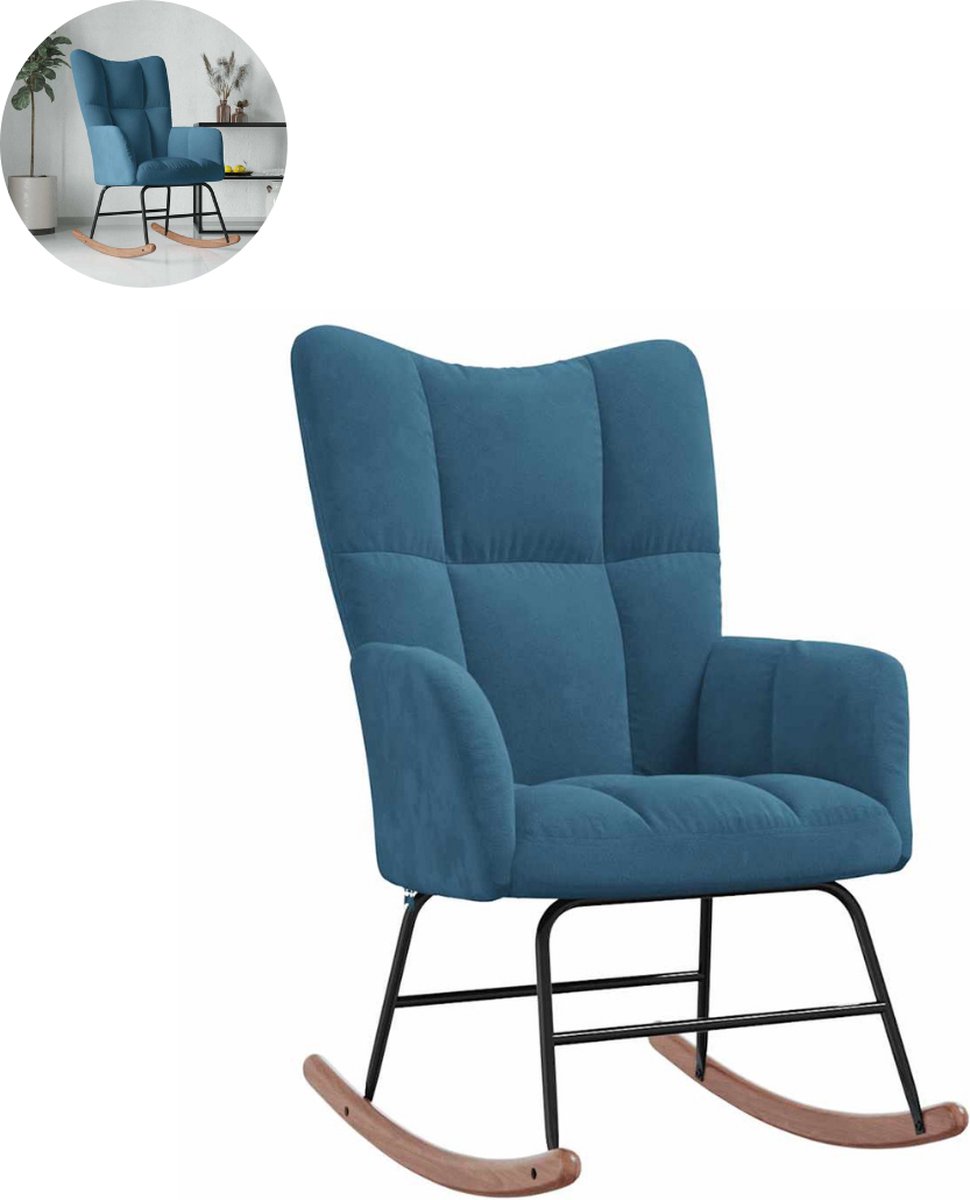GranMaison Fauteuil - Relaxzetel - Relaxstoel - Relaxfauteuil - Stoel - Met armleuning - Voor één Persoon - Blauw