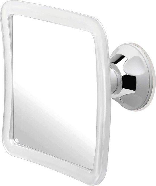 Miroir de douche anti-buée avec ventouse - Miroir mural Accessoires de vêtements pour bébé de salle de bain - Miroir de rasage sans buée incassable miroir 16 x 16 cm