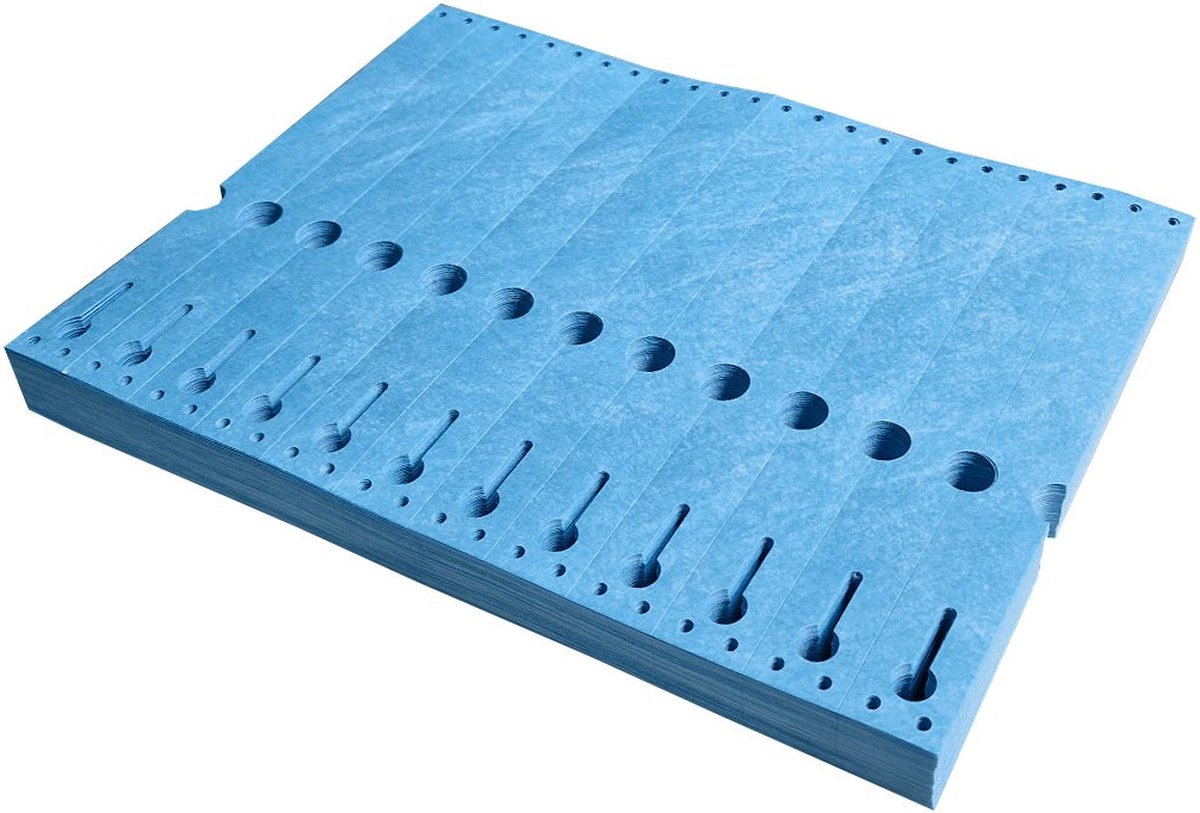 CombiCraft Tyvek sleufetiketten 220 x 25,4 mm blauw - per 1000 stuks