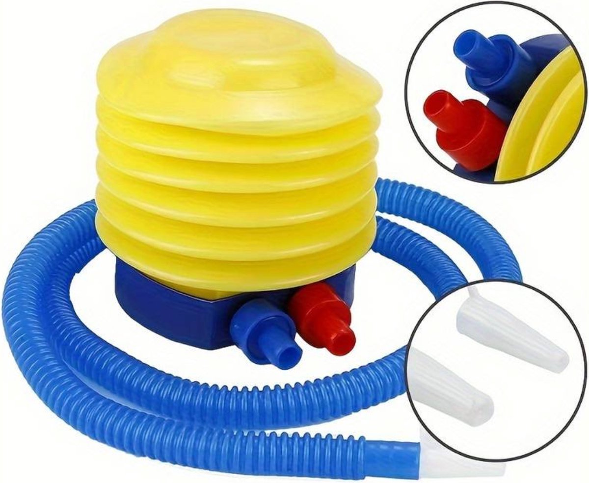 Bovista Luchtbedpomp - OpblaaspompLucht Pomp - Luchtpomp - Camping Pomp - Mini - Geel