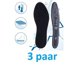 Set van 3 paar fleece geïsoleerde winterlaars inzetstukken - maat: 32 - 46 , Binnenzolen van latexschuim en POLAR-stof bieden uitstekende isolatie tegen kou en overtollige transpiratie. Ze houden je effectief warm en bieden comfort.
