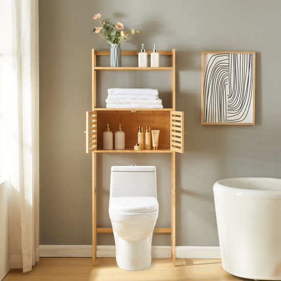 Foto: Ombouwkast haugesund voor toilet 157 5x60x25 5 cm bamboe naturel en casa 