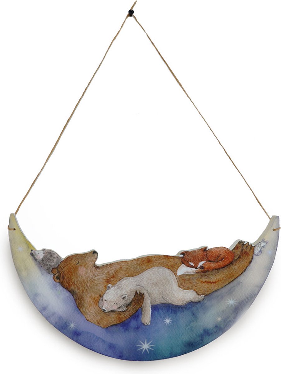 Maanhanger 1x38 cm | Voor Baby- & Kinderkamer | Geproduceerd in NL | Eigen Ontwerp | Hartendief Design