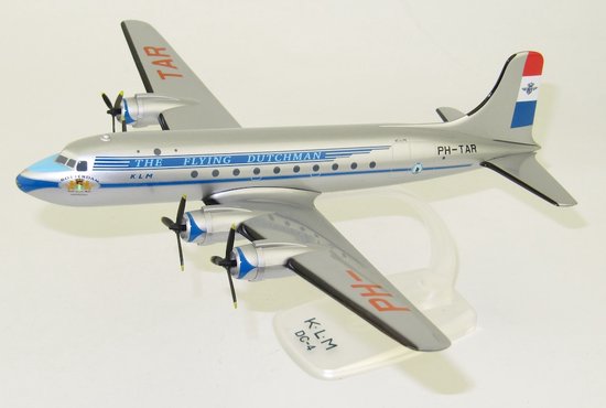 Foto: Schaalmodel vliegtuig klm douglas dc 4 schaal 1 125 lengte 25 42cm