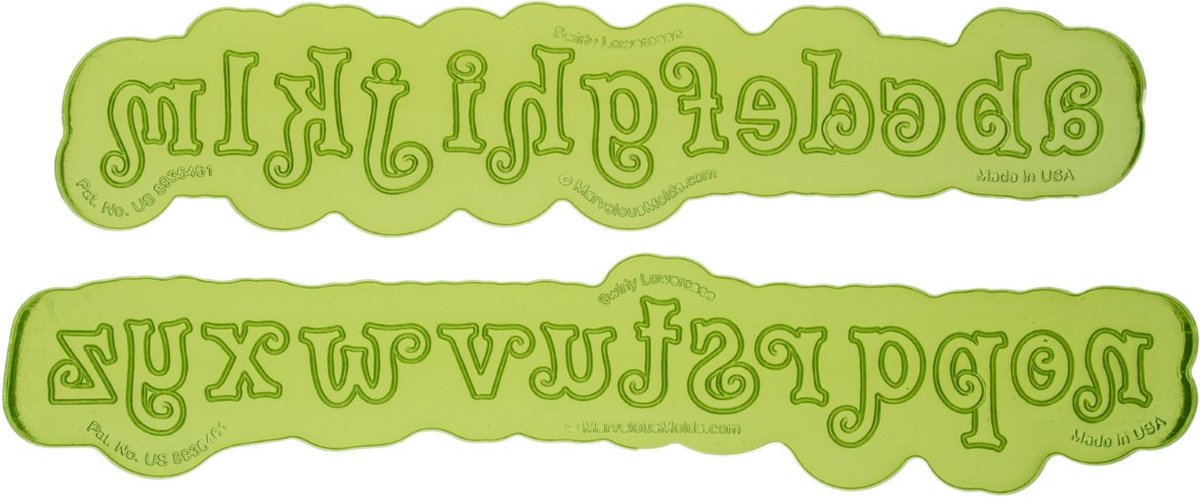 Marvelous Molds Silicone Mal - Swirly Lowercase Flexabet™