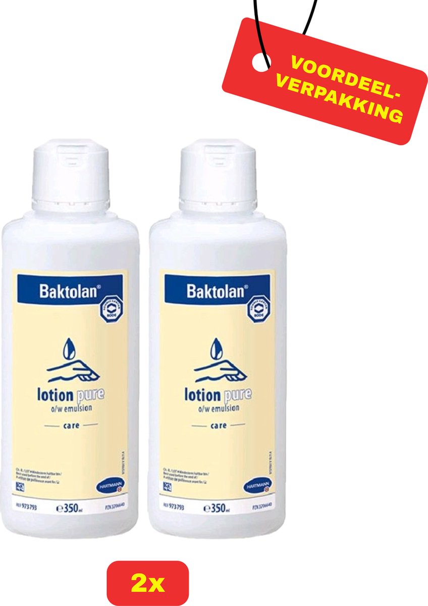 Goedkoopste 2 x Baktolan Lotion Pure 350ml - Voordeelverpakking